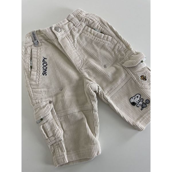 Bílé manšestrové kalhoty H & M , vel. 68