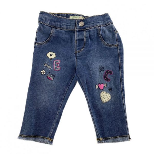 Modré jeans Benetton , vel. 68