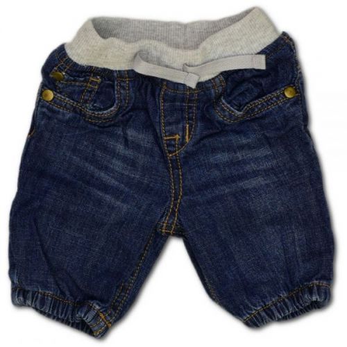 Modré zateplené jeans, vel. 56