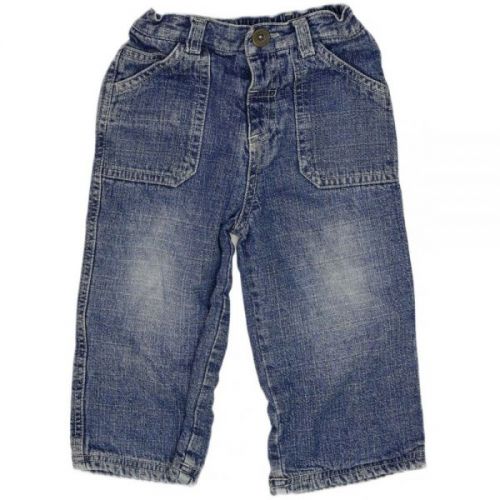 Modré zateplené jeans, vel. 74