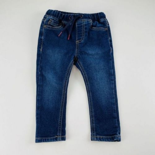 Modré pružné jeans Next, vel. 86