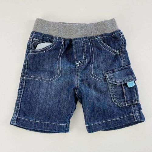 Modré jeans kraťasy Baby, vel. 68