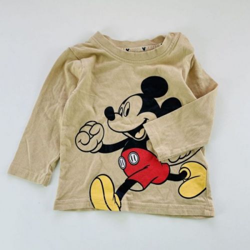 Hnědé triko Mickey Primark, vel. 74