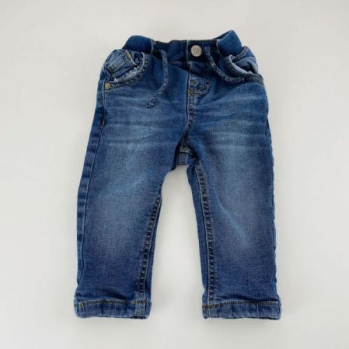 Modré zateplené jeans Mothercare, vel. 80