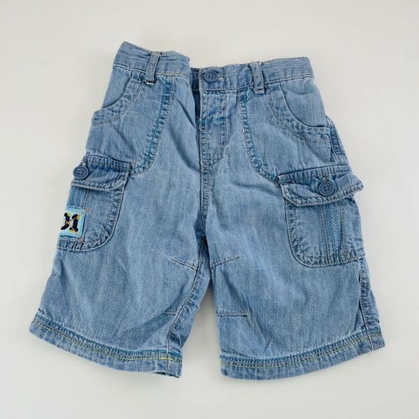 Modré jeans kraťasy, vel. 86