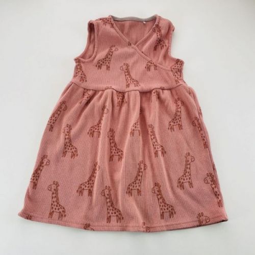 Růžové šaty s žirafou George, vel. 98